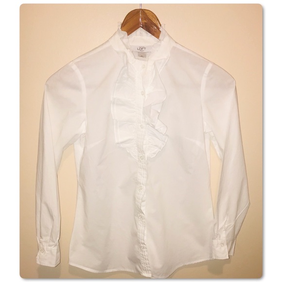 Ann Taylor Tops - Ann Taylor Loft button down blouse cotton white